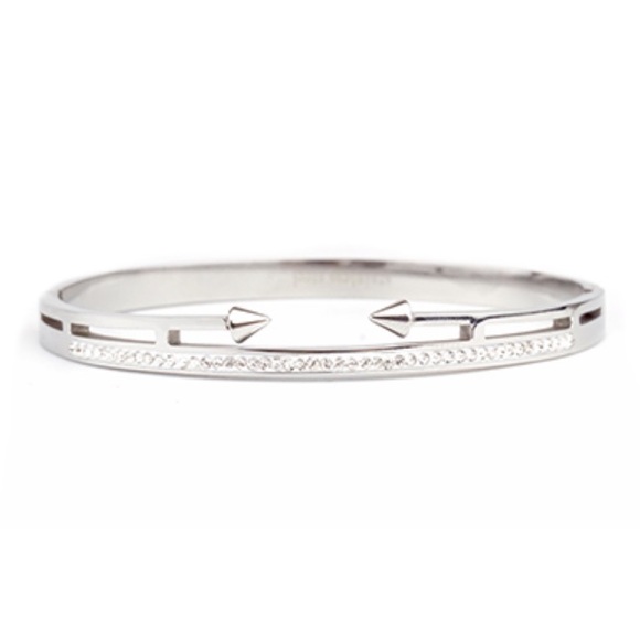 My Added Sparkle Jewelry - Silver Rhinestone & Arrow Bracelet